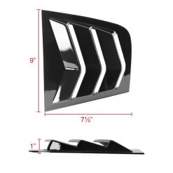 11-21 Dodge Charger Side Window Louvers Glossy Black