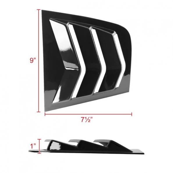 11-21 Dodge Charger Side Window Louvers Glossy Black