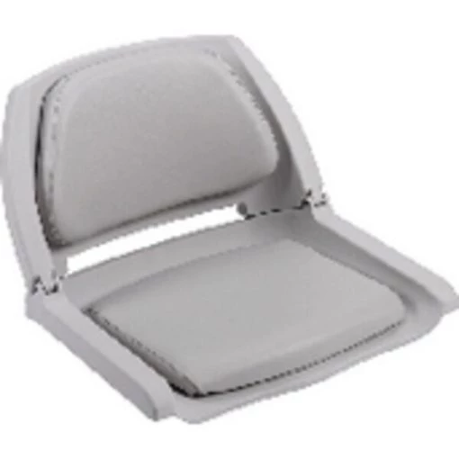 Wise 8WD139LS717 Deluxe Molded Plastic Fold-Down Seat w/Cushions, Gray/