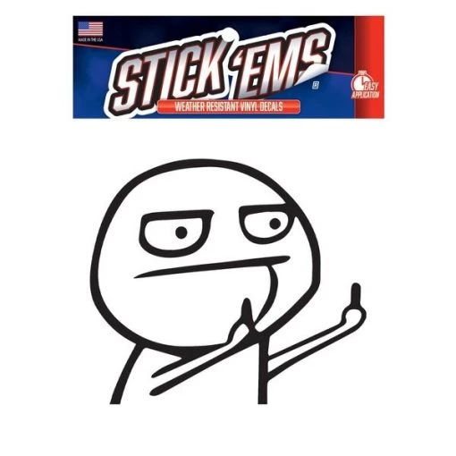 6×8 Cartoon Middle Finger Guy
