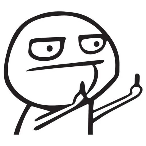 6×8 Cartoon Middle Finger Guy