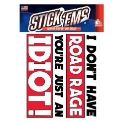 Stick Ems 6x8 I Don't Have Road Rage