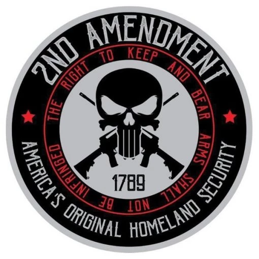 6×8 2nd Amendment Circle with Skull