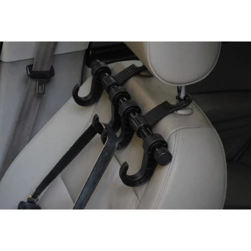 Headrest Multi-Hanger 4 Hook – Black