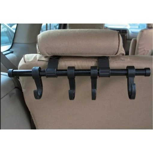 Headrest Multi-Hanger 4 Hook – Black