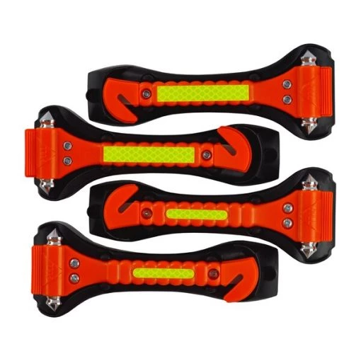 4 x Emergency Escape Safety Hammers w/Window Breaker, Seat Belt Cutter