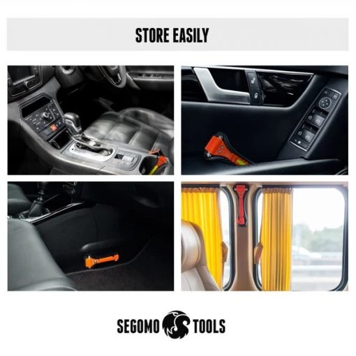 4 x Emergency Escape Safety Hammers w/Window Breaker, Seat Belt Cutter