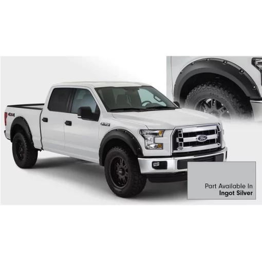 15-17 F150 POCKET STYLE FENDER FLARES – INGOT SILVER (UX)