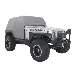Smittybilt 92-06 WRANGLER (YJ/TJ/LJ) CAB COVER W/DOOR FLAP - WATER RESISTANT - GRAY