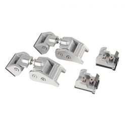 Rugged Ridge HOOD CATCH KIT, SILVER; 2018-19 JEEP WRANGLER/GLADIATOR