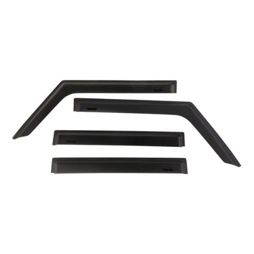 WINDOW VISORS, MATTE BLACK; 18-19 JEEP WRANGLER/GLADIATOR