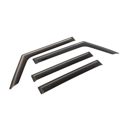 WINDOW VISORS, MATTE BLACK; 18-19 JEEP WRANGLER/GLADIATOR