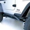 Rugged Ridge RRC ROCKER GUARDS, TEXTURED BLACK, 87-06 JEEP WRANGLER/UNLIMITED