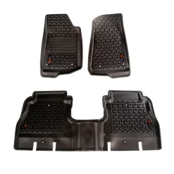 FLOOR LINER KIT, FRONT/REAR, BLACK; 18-C JEEP WRANGLER UNLIMITED JLU