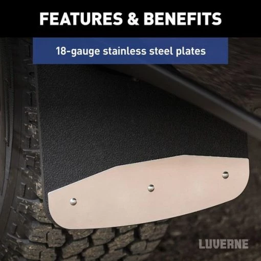 TEXTURED RUBBER MUD GUARDS – REAR 20IN
