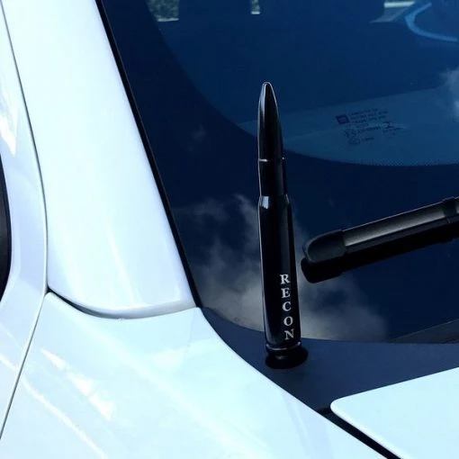 .50 CAL BULLET SHAPED EXTENDED RANGE ALUMINUM 8IN SHORTY ANTENNA BLACK