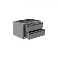 Kargo Master STEEL 2 DRAWER CABINET 20" W X 12 " H X 13.5" D SHELF ACCESSORIES GREY