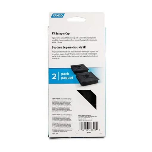 BUMPER CAPS BLACK 2 PER CARD