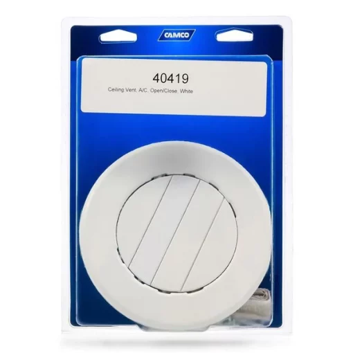 CEILING VENT, A/C, OPEN/CLOSE, WHITE