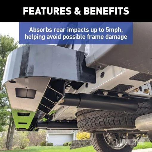 IMPACT SHOCK-ABSORBING REAR BUMPER GUARD AND STEP (NO BRACKETS)