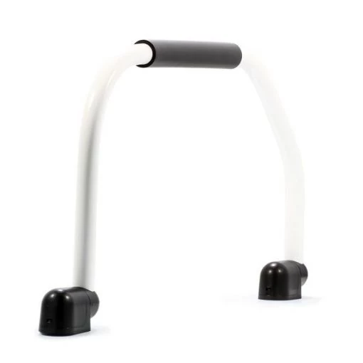 GRAB HANDLE, FOLD-AWAY, WHITE, BILINGUAL
