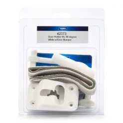 DOOR HOLDER KIT, 90 DEGREE WHITE W/DOOR BUMPER