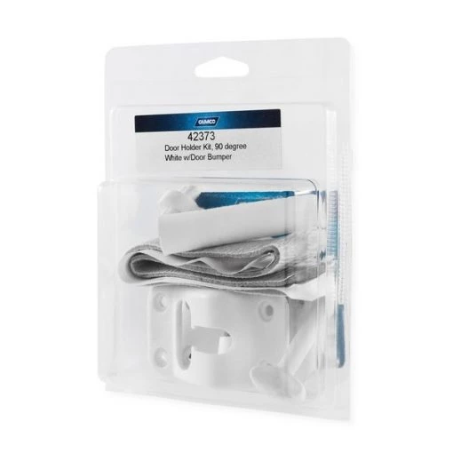 DOOR HOLDER KIT, 90 DEGREE WHITE W/DOOR BUMPER