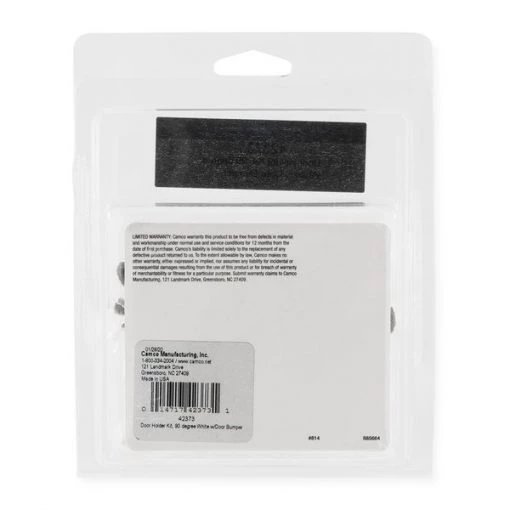 DOOR HOLDER KIT, 90 DEGREE WHITE W/DOOR BUMPER
