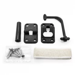DOOR HOLDER KIT, 90 DEGREE BLACK W/DOOR BUMPER