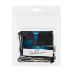 DOOR HOLDER KIT, 90 DEGREE BLACK W/DOOR BUMPER