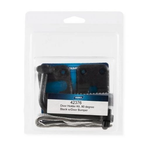 DOOR HOLDER KIT, 90 DEGREE BLACK W/DOOR BUMPER