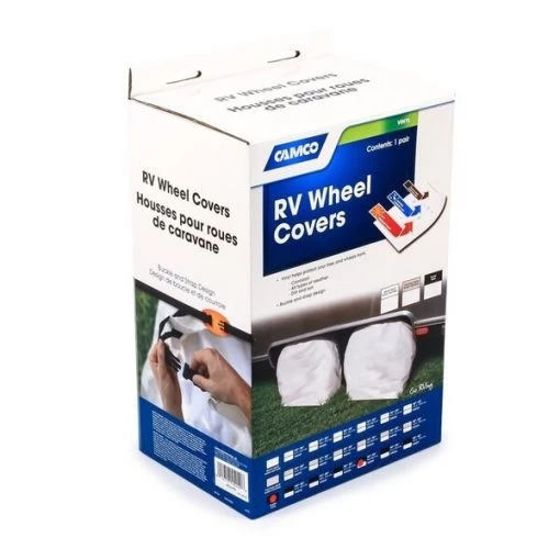 Camco COVER, WHEEL&TIRE PROTECTORS 33-35IN, BLACK VINYL, SET OF 2 1 COVER, WHEEL&TIRE PROTECTORS 33-35IN, BLACK VINYL, SET OF 2