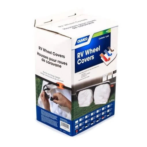 Camco COVER, WHEEL&TIRE PROTECTORS 36-39IN, BLACK VINYL, SET OF 2 1 COVER, WHEEL&TIRE PROTECTORS 36-39IN, BLACK VINYL, SET OF 2