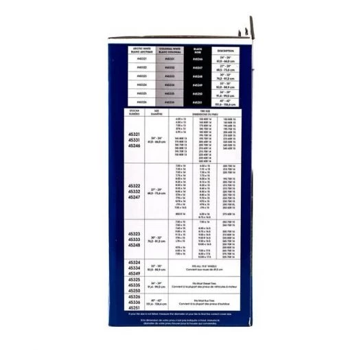 COVER, WHEEL&TIRE PROTECTORS 36-39IN, BLACK VINYL, SET OF 2