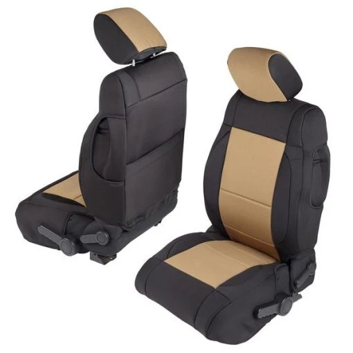 07 WRANGLER JK – 4 DOOR NEOPRENE SEAT COVER SET FRONT/REAR – TAN