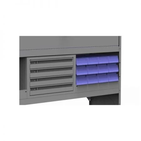 Kargo Master 10IN SHELF LIP AND 12 SMALL STACKABLE PLASTIC BINS