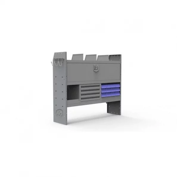 10IN SHELF LIP AND 12 SMALL STACKABLE PLASTIC BINS