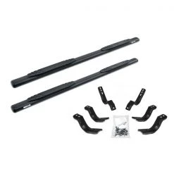 Go Rhino 20-C GLADIATOR SIDE STEPS 4IN WIDE 1000 SERIES BLACK POWDERCOAT-COMPLETE KIT:SID