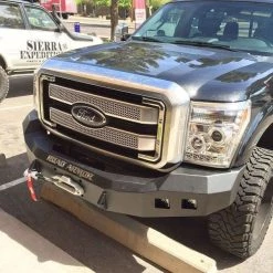 11-16 FORD SUPER DUTY FRONT STEALTH WINCH BUMPER-SQUARE LIGHT HOLES FO