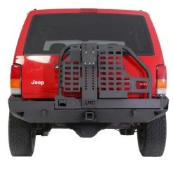 84-01 CHEROKEE (XJ) 2/4 DOOR XRC REAR BUMPER W/HITCH & TIRE CARRIER – BLACK TEXTURED