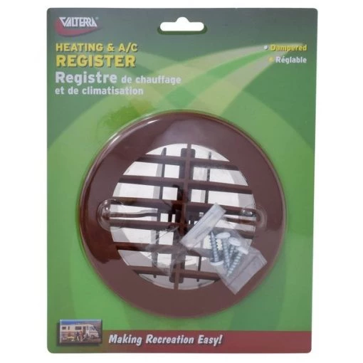 ROUND REGISTER, BROWN, CARDED