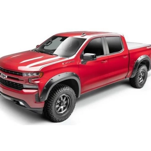 19-C SILVERADO 1500 BLACK POCKET STYLE FENDER FLARES 4 PC