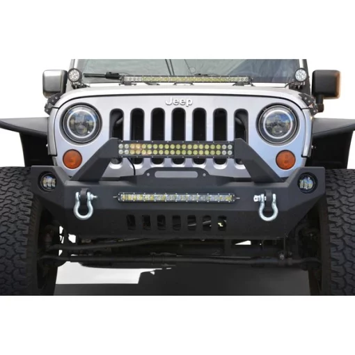 JEEP JK FRONT BUMPER W/FOG LIGHTS FS-17 07-18 WRANGLER JK STEEL MID LE