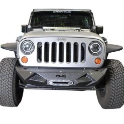 Dv8 Offroad JK/JL FRONT BUMPER W/LIGHT BRACKET WINCH PLATE 07-18 WRANGLER JK/JL STEEL STUBBY