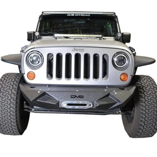 JK/JL FRONT BUMPER W/LIGHT BRACKET WINCH PLATE 07-18 WRANGLER JK/JL STEEL STUBBY