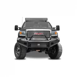20-C SIERRA 2500/3500 BLACK STEEL ELITE FRONT BUMPER W/ FULL GRILL GUA