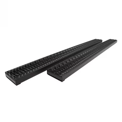 UNIVERSAL HD STANDARD CAB BLACK STEEL ROUGH STEP RUNNING BOARDS(BRACKE