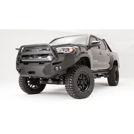 16-C TACOMA WINCH BUMPER W/ GRILL GUARD MATTE BLACK