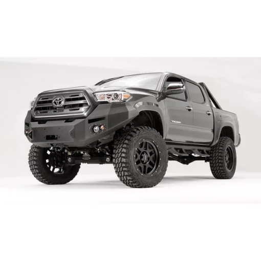 16-C TACOMA WINCH BUMPER W/ GRILL GUARD MATTE BLACK