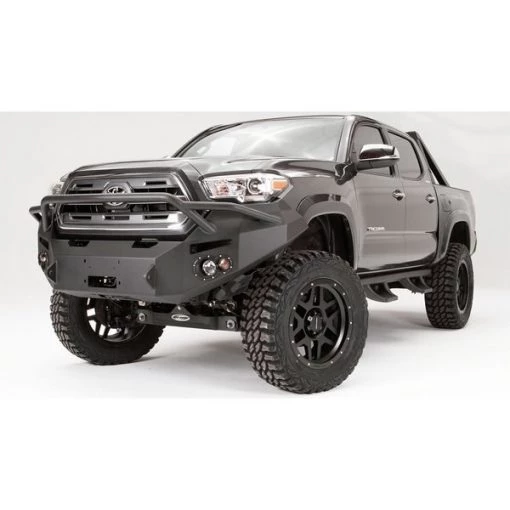 16-C TACOMA WINCH BUMPER W/ GRILL GUARD MATTE BLACK